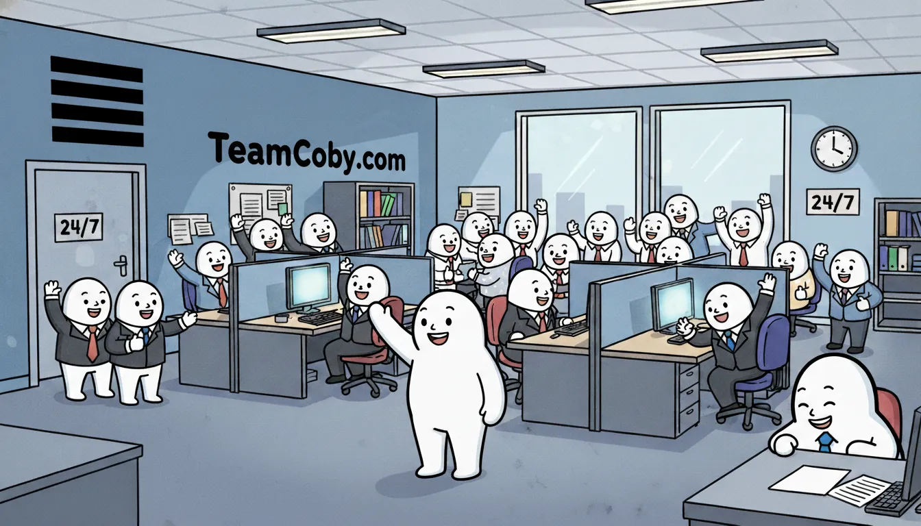 Team Coby office — your 24/7 Stripe team